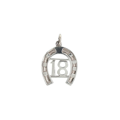 Silver Horseshoe 18th Birthday Charm