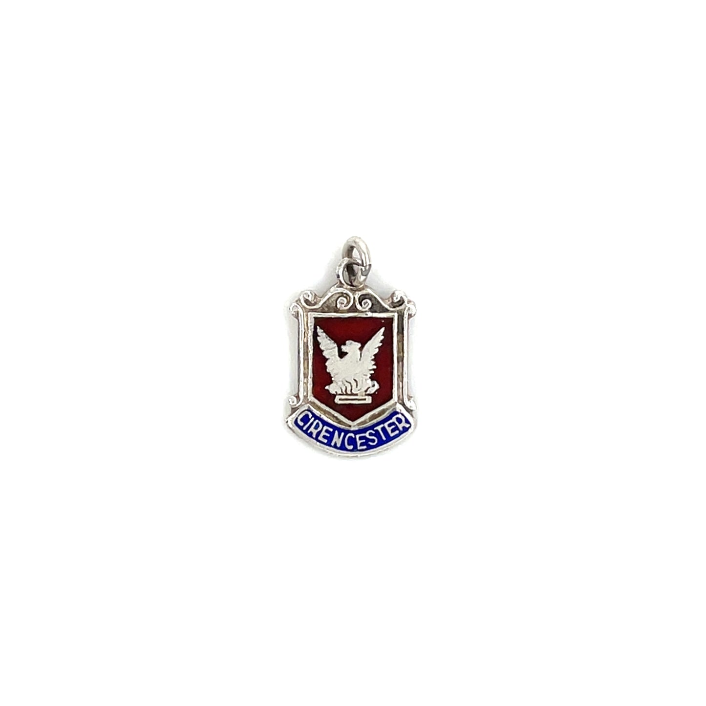 Silver Cirencester Shield Charm
