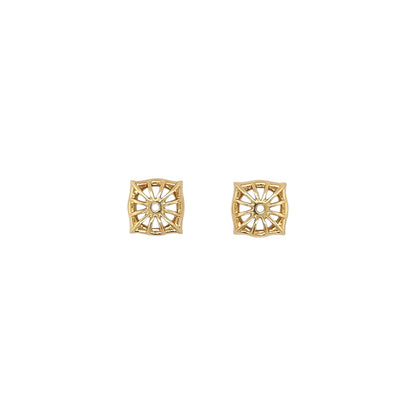 18ct Yellow Gold Diamond-Set Earring Jackets