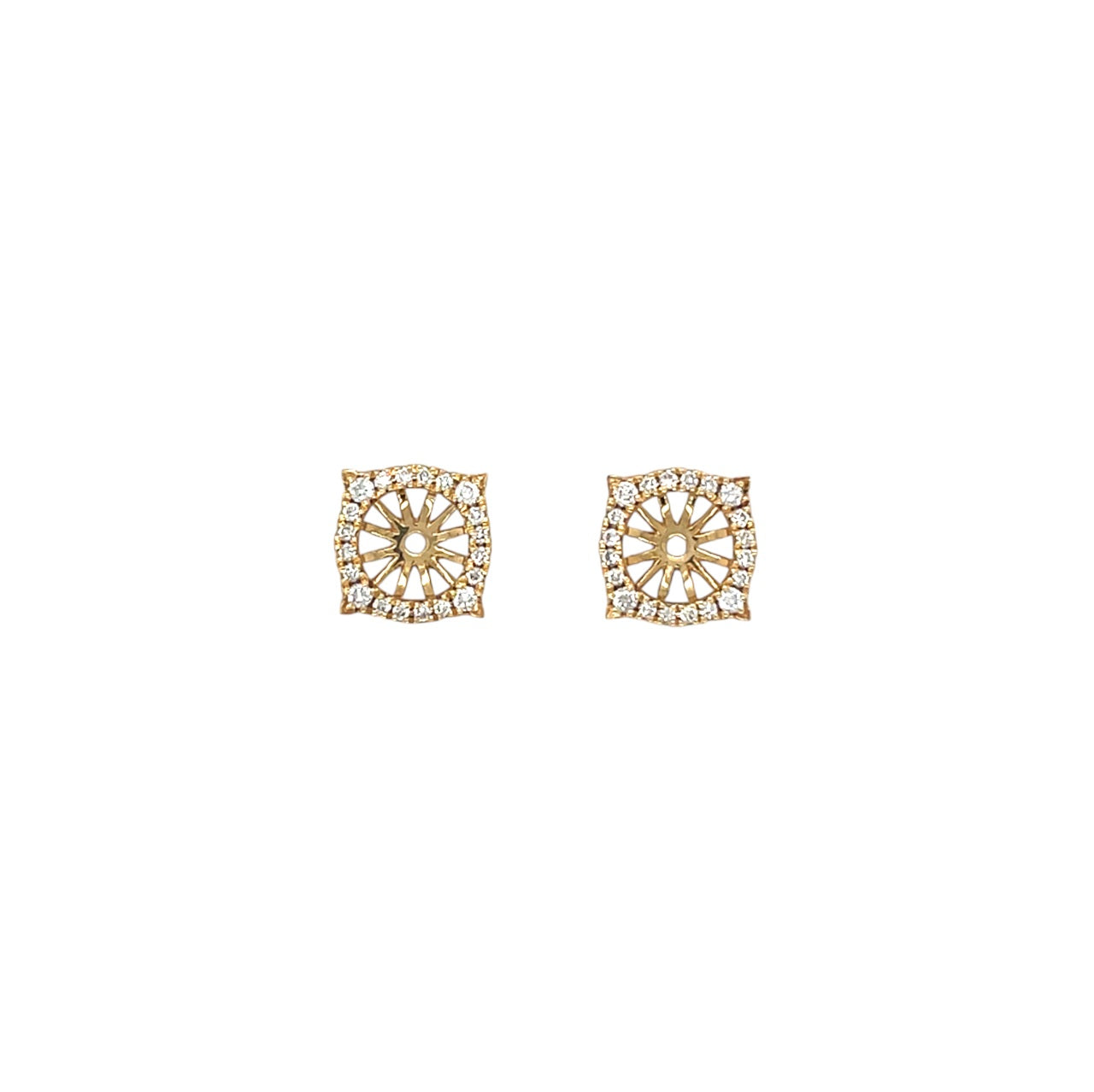 18ct Yellow Gold Diamond-Set Earring Jackets