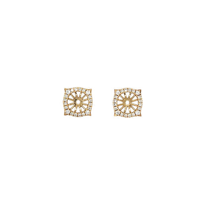 18ct Yellow Gold Diamond-Set Earring Jackets