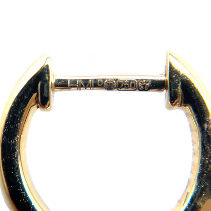 9ct Yellow Gold Diamond Drop Huggie Hoop Earrings