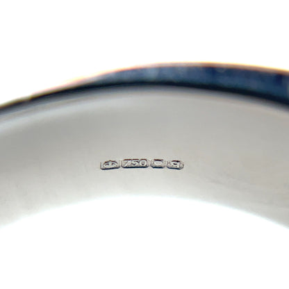 18ct White Gold Double Row Diamond Half-Set Eternity Ring (N)