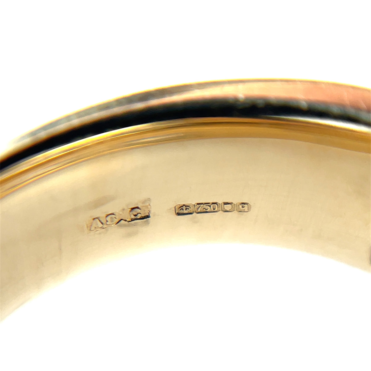 18ct Yellow Gold Double Row Princess-Cut Diamond Half-Set Eternity Ring (M)