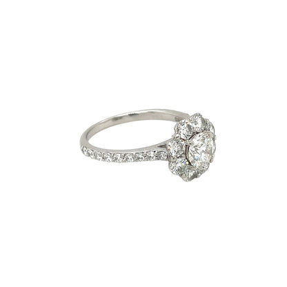 Platinum Diamond Cluster Ring (M)