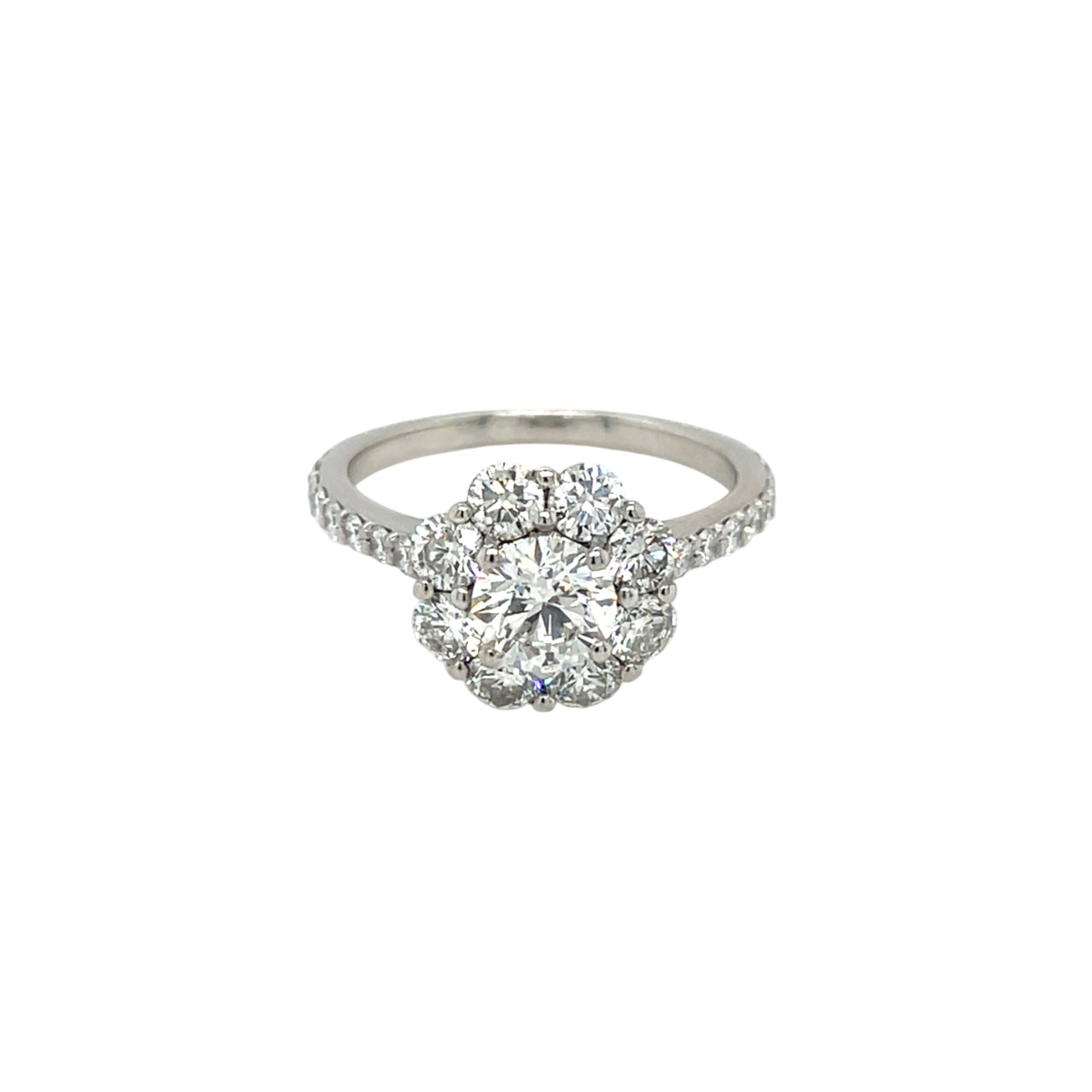 Platinum Diamond Cluster Ring (M)