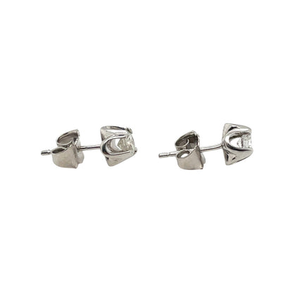 14ct White Gold Diamond Stud Earrings