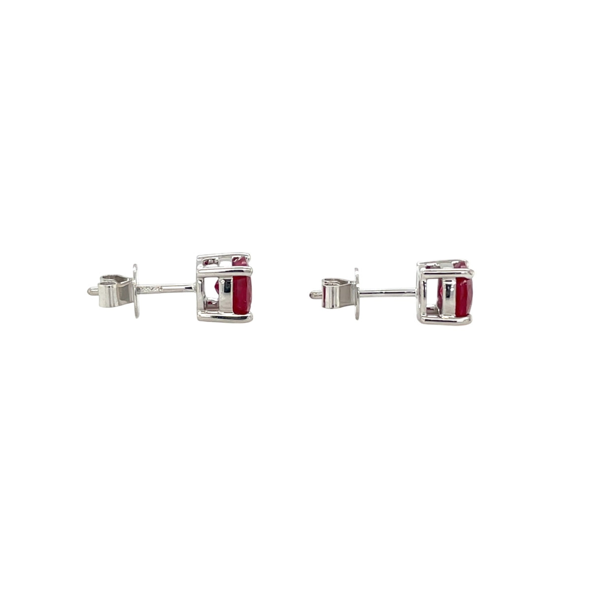 18ct White Gold Ruby Stud Earrings