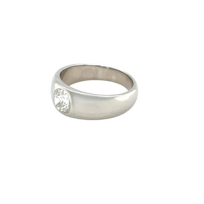 Platinum Old Cut Diamond Gypsy Ring (M1/2)