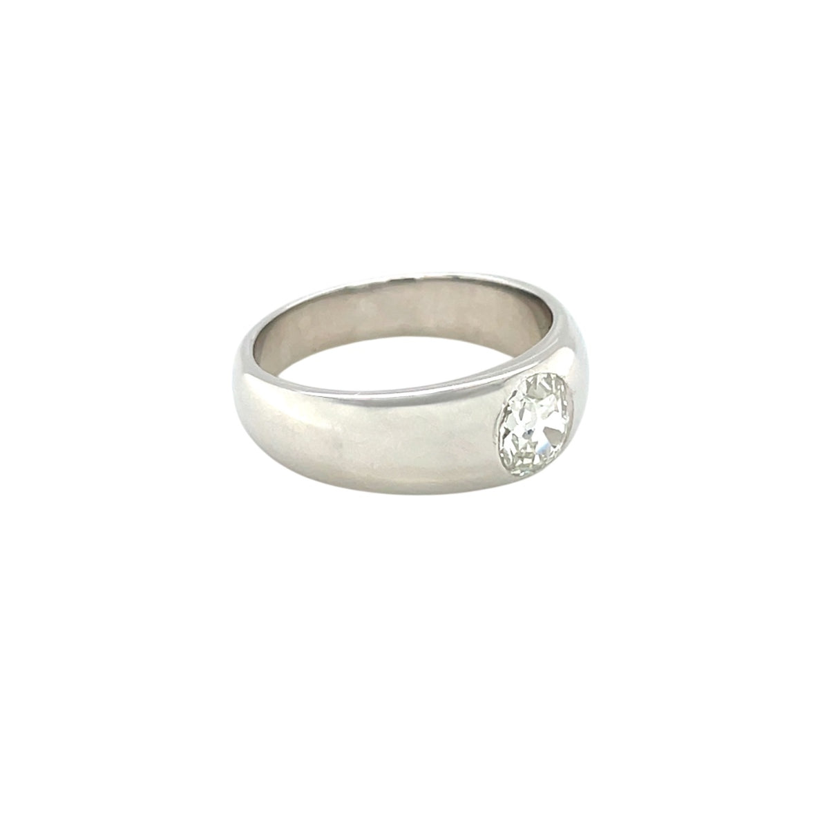 Platinum Old Cut Diamond Gypsy Ring (M1/2)