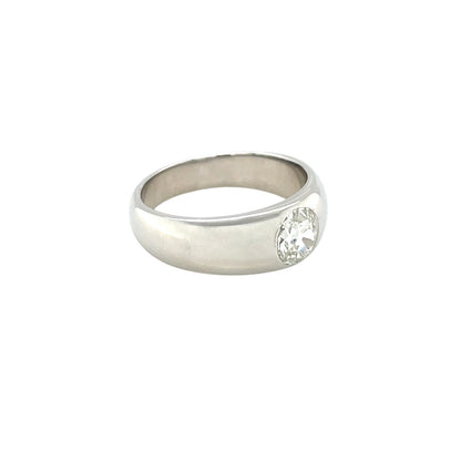 Platinum Old Cut Diamond Gypsy Ring (M1/2)