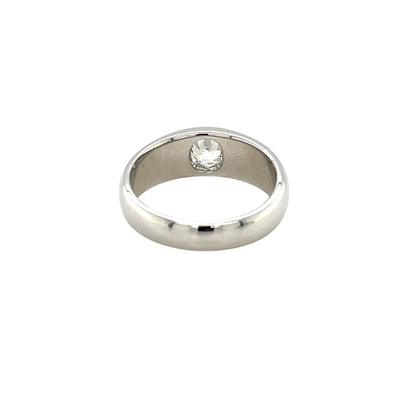 Platinum Old Cut Diamond Gypsy Ring (M1/2)