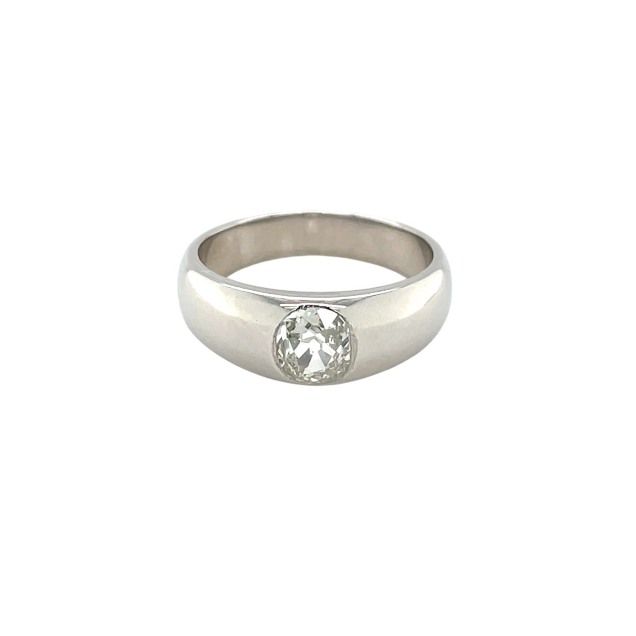 Platinum Old Cut Diamond Gypsy Ring (M1/2)