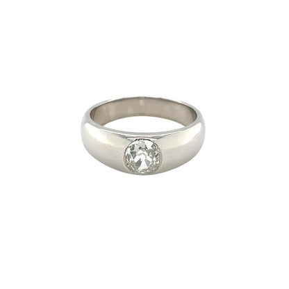 Platinum Old Cut Diamond Gypsy Ring (M1/2)