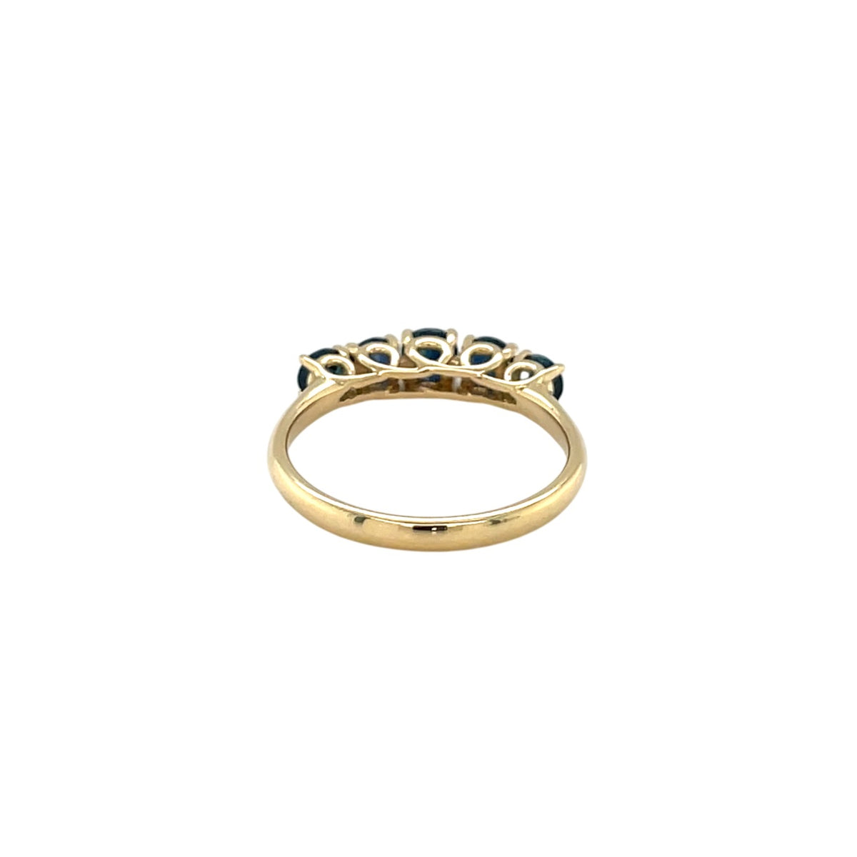 18ct Yellow Gold Blue Sapphire Five-Stone Ring (M)