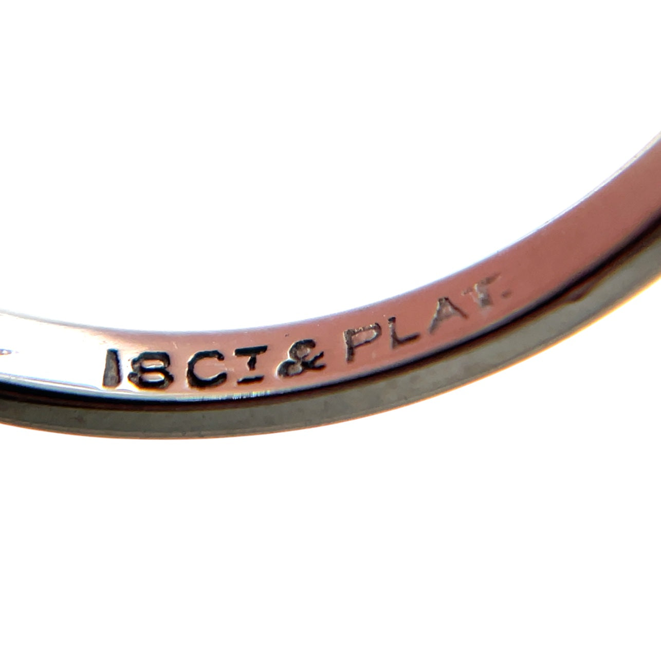 18ct White Gold & Platinum Single Diamond Ring (N)