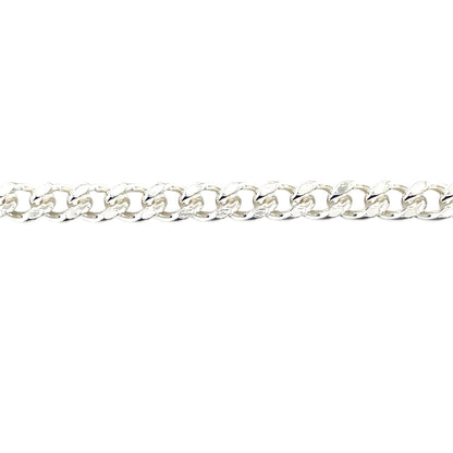 Silver Filed Curb Chain (22")