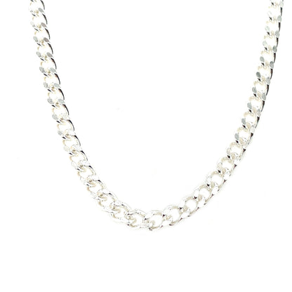Silver Filed Curb Chain (22")