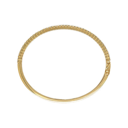 18ct Yellow Gold Diamond Oval Bangle
