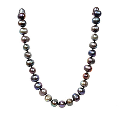 9ct White Gold Freshwater Coloured Pearl Necklace (16")