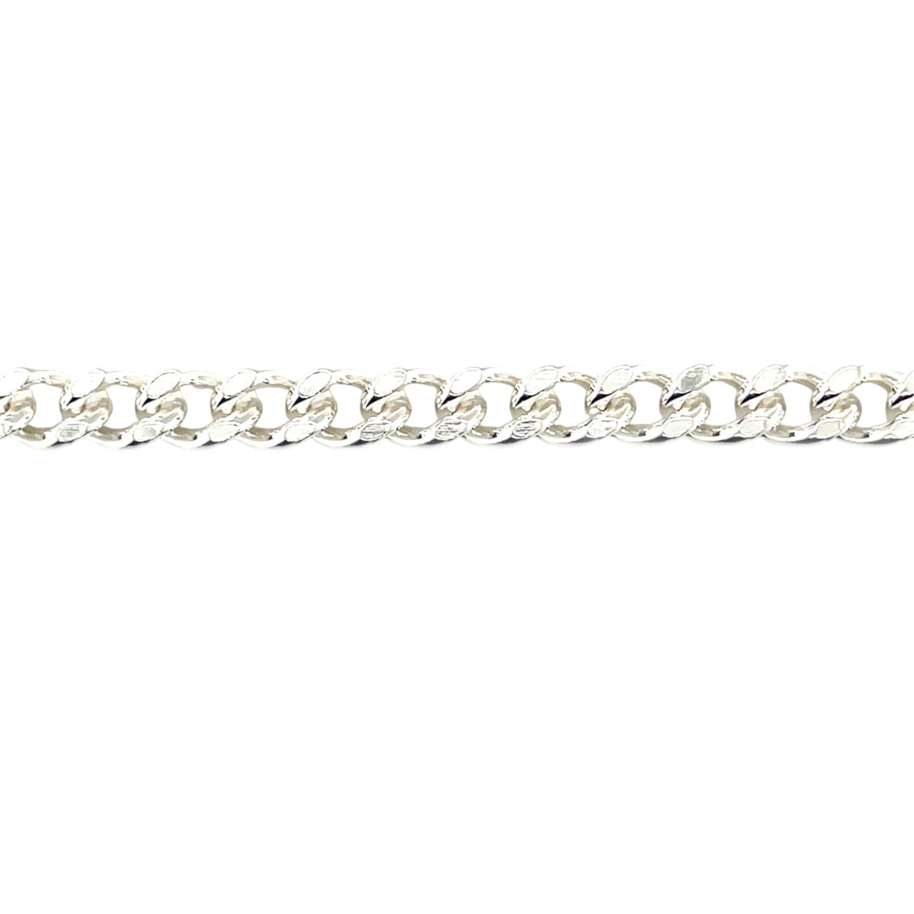 Silver Filed Curb Chain (24")