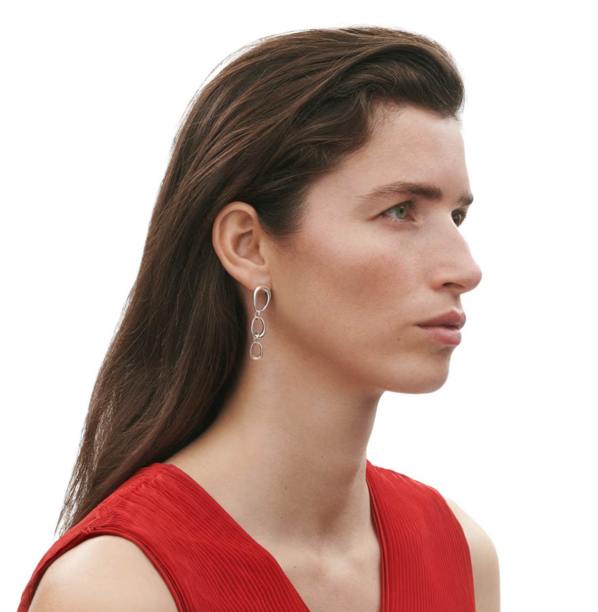 Georg Jensen Offspring Silver 3 Hoop Earrings
