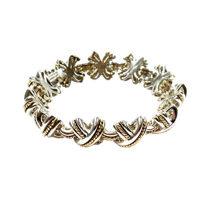 Silver & 18ct Yellow Gold Tiffany & Co. Signature X Bracelet (7")