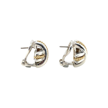 18ct Gold & Silver Tiffany & Co. X Kiss Earrings
