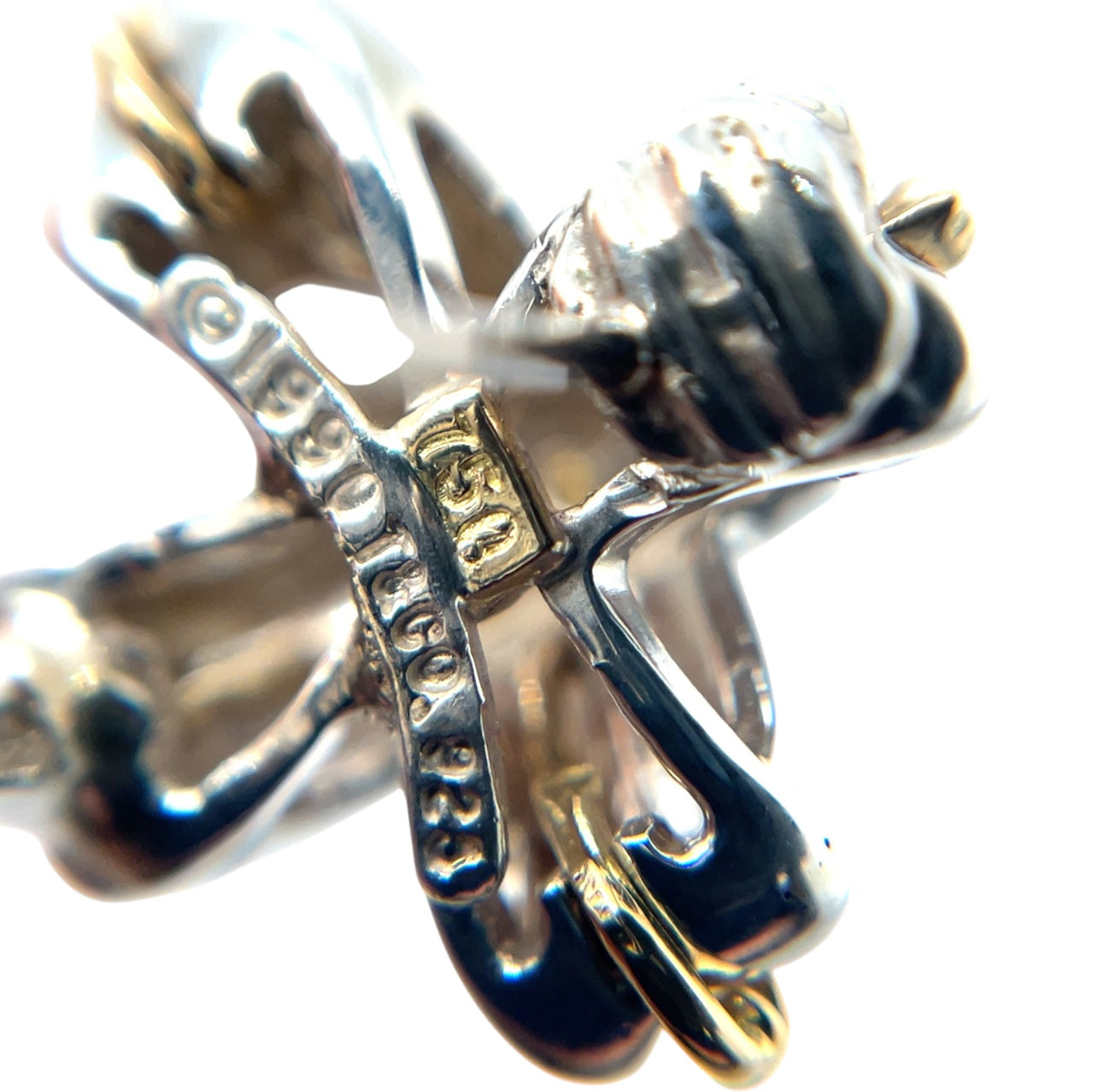 18ct Gold & Silver Tiffany & Co. X Kiss Earrings