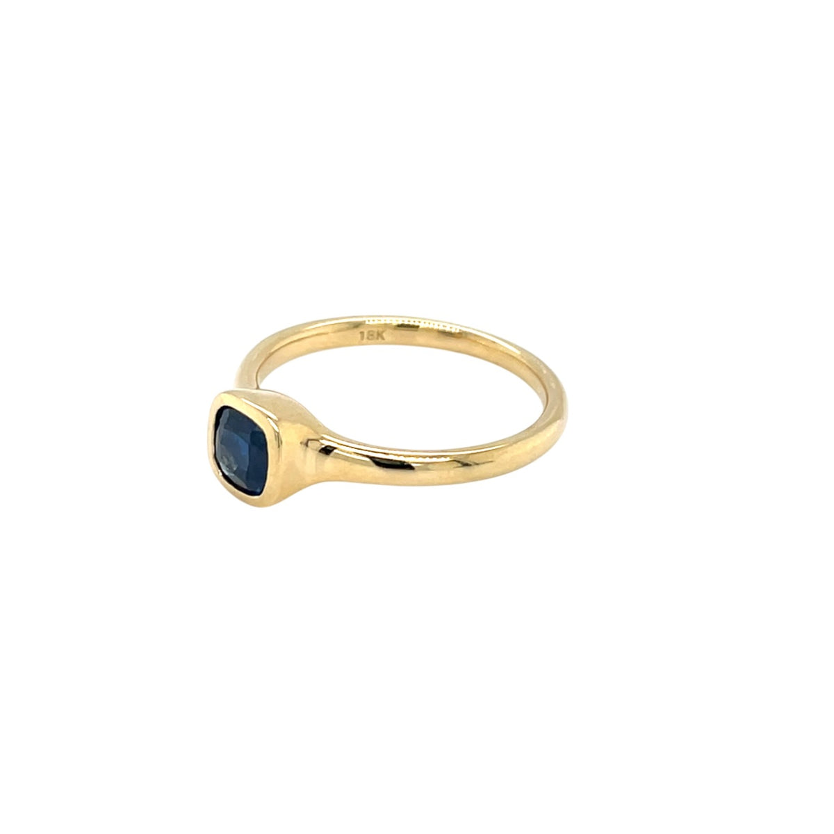 18ct Yellow Gold Sapphire Single Stone Ring (M)
