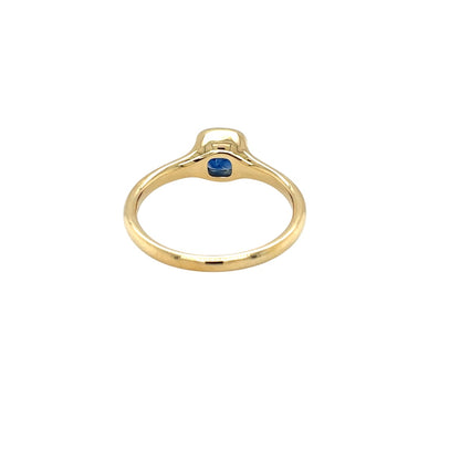 18ct Yellow Gold Sapphire Single Stone Ring (M)