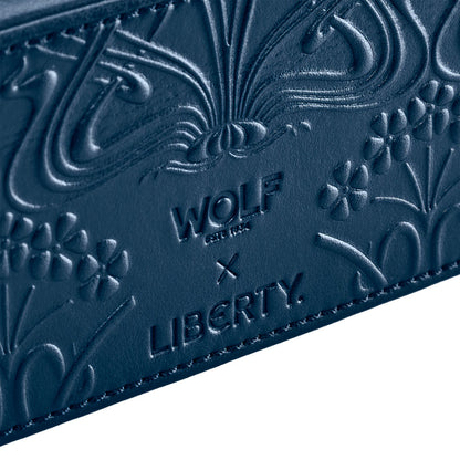 WOLF X LIBERTY All Over Ianthe Medium Jewellery Zip Case - Navy