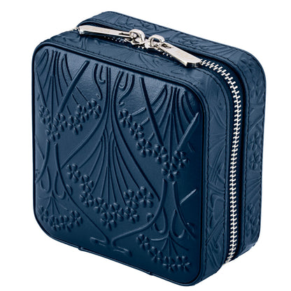 WOLF X LIBERTY All Over Ianthe Small Travel Jewellery Zip Case - Navy