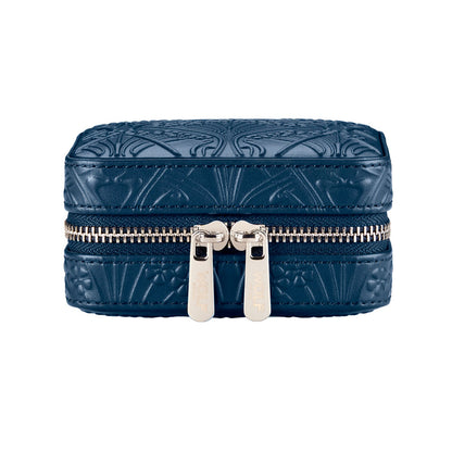 WOLF X LIBERTY All Over Ianthe Small Travel Jewellery Zip Case - Navy