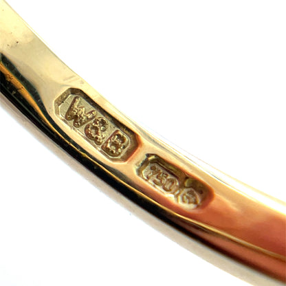 18ct Yellow Gold Oval & Pear Diamond Trilogy Ring (M1/2)