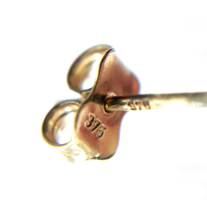 9ct Two-Tone Gold Cross Stud Earrings