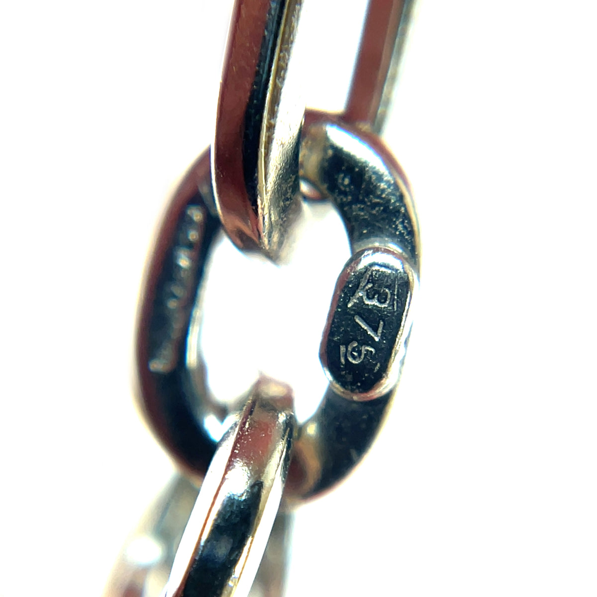 9ct White Gold Paperclip Bracelet (7")