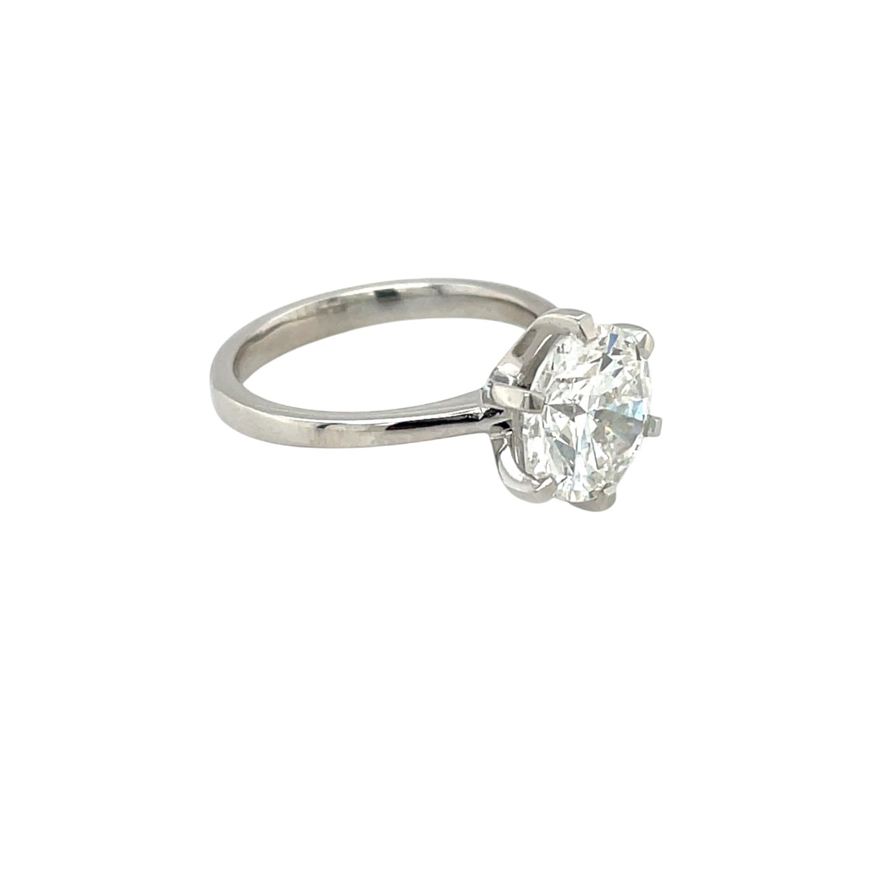 Platinum Lab-Grown Diamond Solitaire Ring (M)