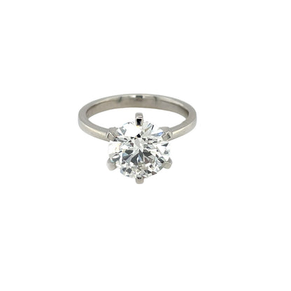 Platinum Lab-Grown Diamond Solitaire Ring (M)