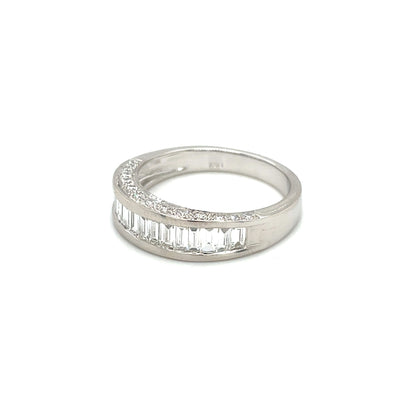 18ct White Gold Diamond Eternity Ring (O)