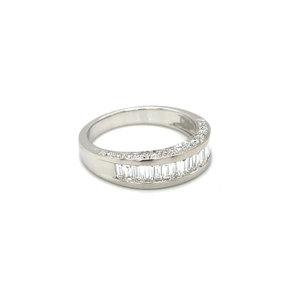 18ct White Gold Diamond Eternity Ring (O)