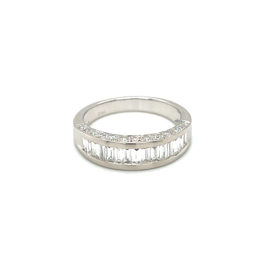 18ct White Gold Diamond Eternity Ring (O)