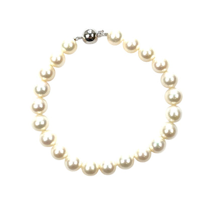 9ct White gold Freshwater Pearl Bracelet (7.5")
