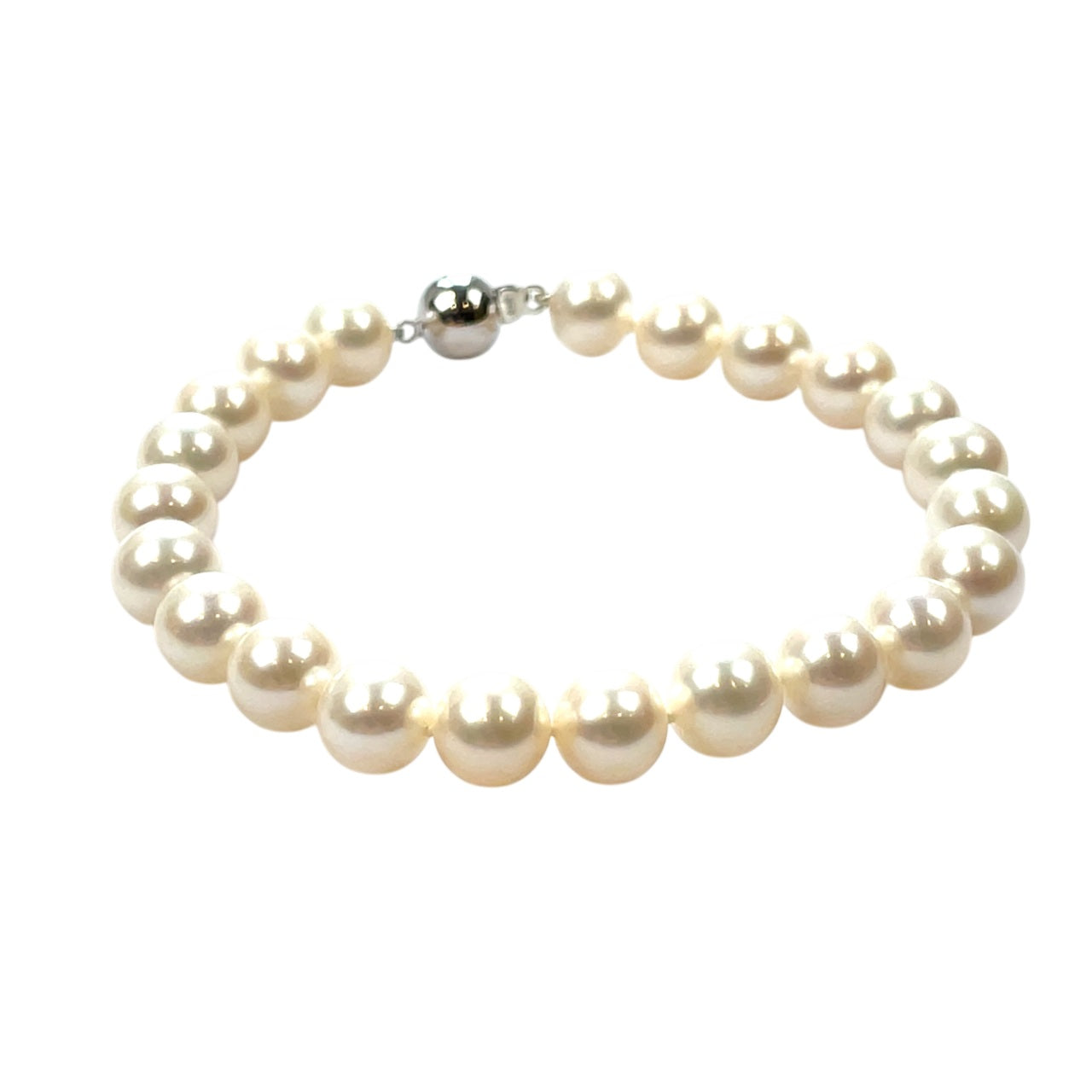 9ct White gold Freshwater Pearl Bracelet (7.5")