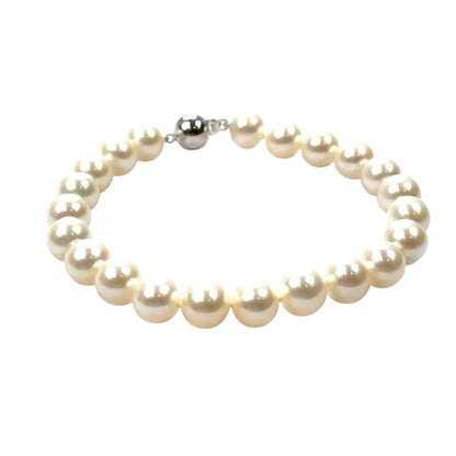 9ct White gold Freshwater Pearl Bracelet (7.5")