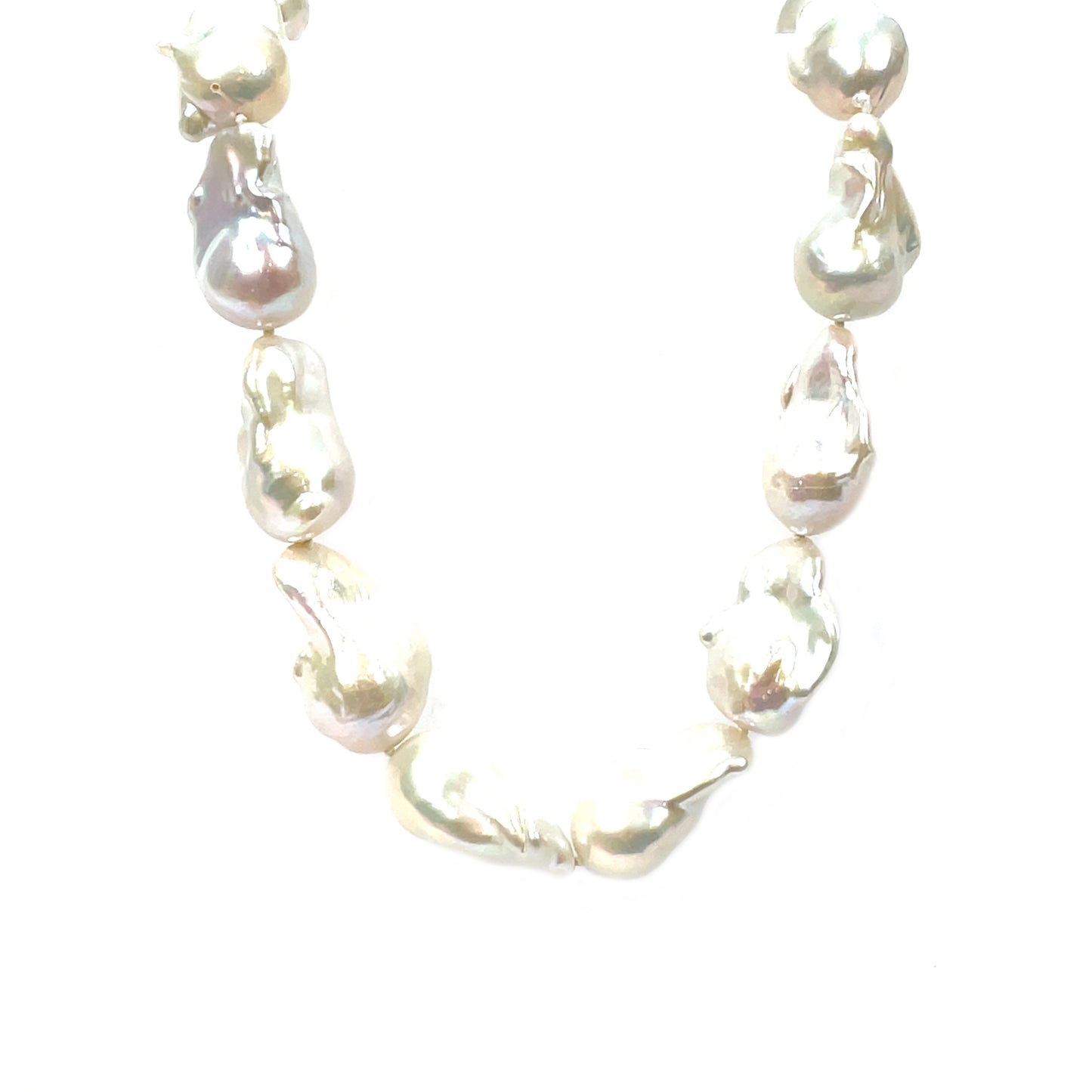 Silver Freshwater Baroque Pearl Necklace (16")