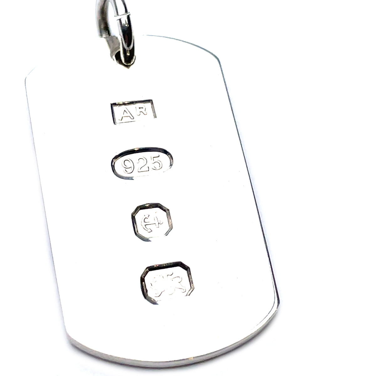Silver Hallmarked Dog Tag Pendant