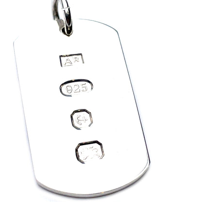 Silver Hallmarked Dog Tag Pendant