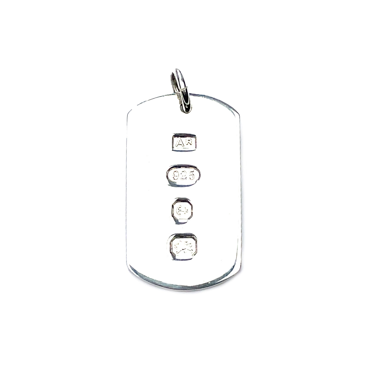 Silver Hallmarked Dog Tag Pendant