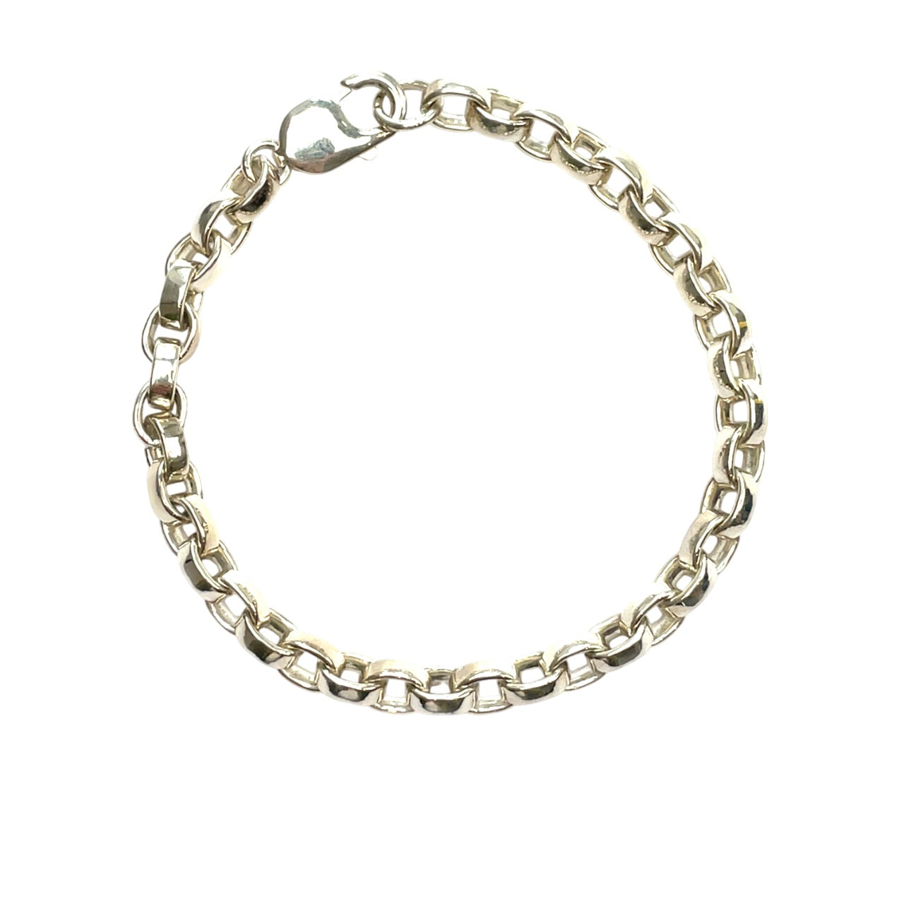 Silver Belcher Bracelet (9")
